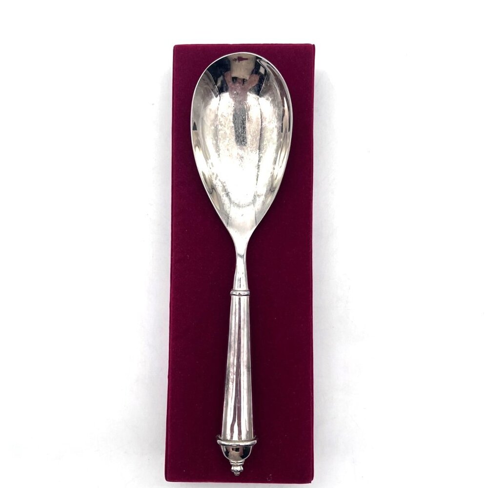 Towle Silver Plated Serving Spoon 10" With Red Velvet Box - Picture 6 of 16